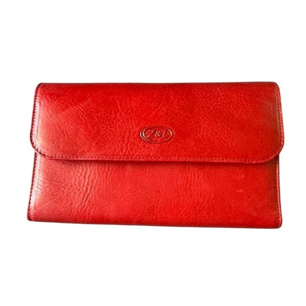Red Leather Wallet/Clutch